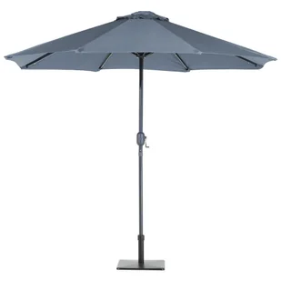Beliani Okrągły parasol ogrodowy LED - antracytowy RAPALLO antrazyt - Parasole ogrodowe - miniaturka - grafika 1