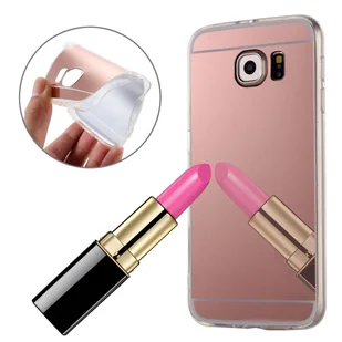 Etui na telefon komórkowy Samsung Galaxy S7 Edge Mirror Soft Case Protective Cover Rose Gold - Etui i futerały do telefonów - miniaturka - grafika 1