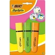 Przybory szkolne - Zakreślacz Highlighter mix neon BIC 3 szt. - miniaturka - grafika 1