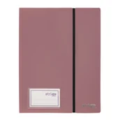 Teczki i skoroszyty - Album ofertowy Strigo A4 30 koszulek z gumką ciemnoróżowy - miniaturka - grafika 1