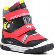 Śniegowce damskie - Wojtyłko ciepłe śniegowce z membraną rzepy 23031czerwone 28 - miniaturka - grafika 1