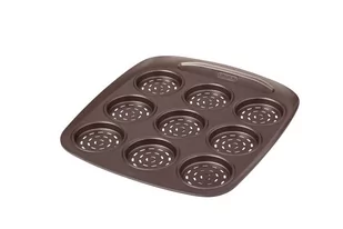 Pyrex Forma na 9 mini pizz Asimetria 30 x 28 cm z nożykiem 722524) - Formy do ciast - miniaturka - grafika 1