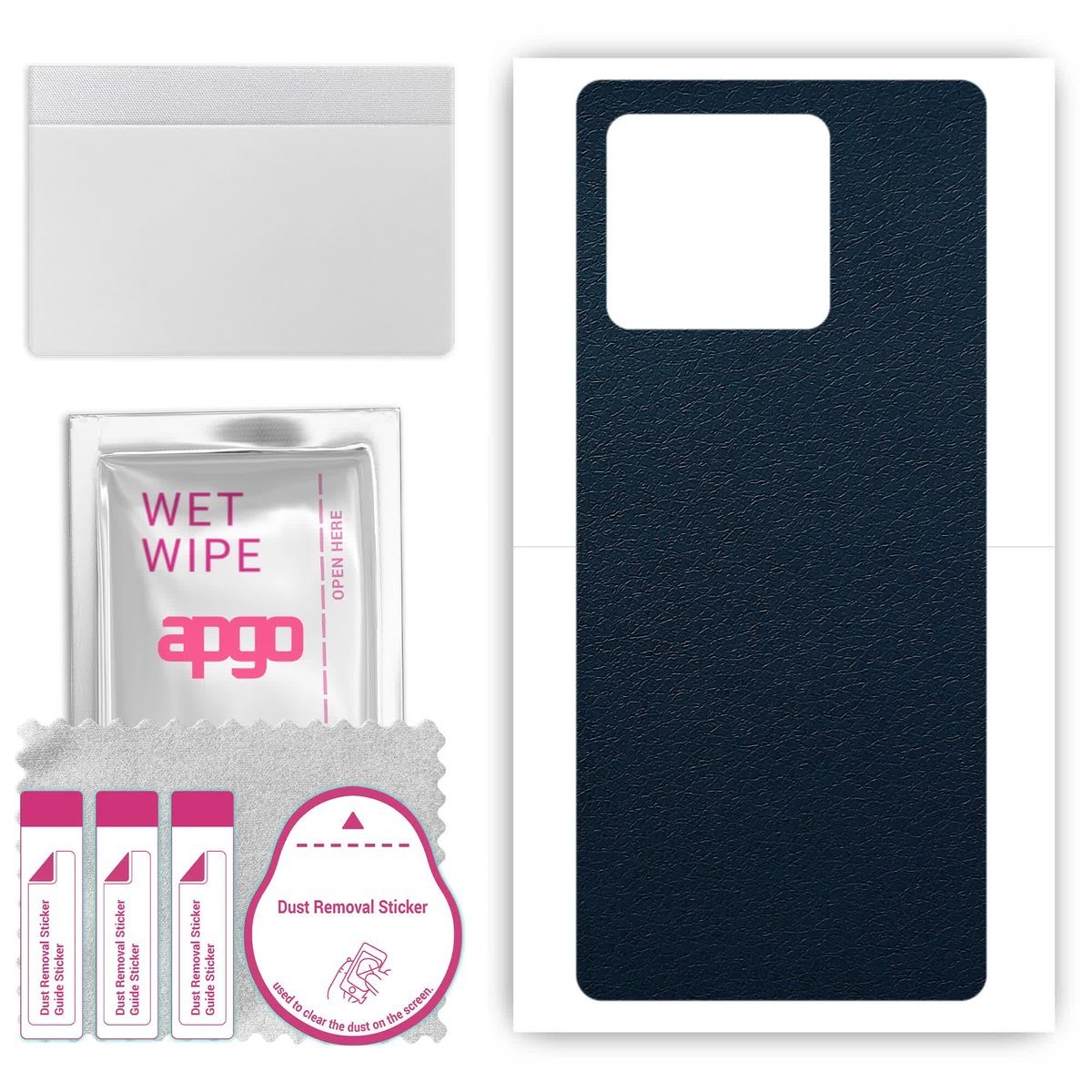 Folia naklejka skórka strukturalna na TYŁ do Xiaomi 13 - Skóra Granatowa - apgo SKINS