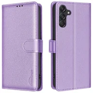 Portfele - BINFEN COLOR BF32 Dla Samsung Galaxy A36 5G Skórzane etui Portfel Blokowanie RFID Pokrowiec na telefon - Fioletowy Wielobarwny Purple - miniaturka - grafika 1