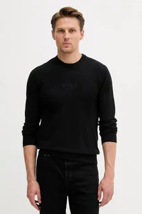 Guess sweter HERVEY męski kolor czarny lekki M5YR08 Z3FC2 - Swetry męskie - miniaturka - grafika 1