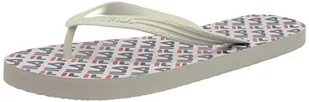 FILA Męskie klapki z logo Troy, biały, 44.5 EU - Klapki i japonki męskie - miniaturka - grafika 1
