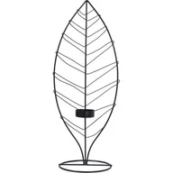 Świeczniki - Świecznik metalowy liść czarny 38 cm - miniaturka - grafika 1