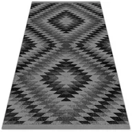 Dywany zewnętrzne - Nowoczesny dywan tarasowy Ciemne równoległoboki 150x225 cm - miniaturka - grafika 1