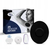 Glukometry i akcesoria dla diabetyków - CureTape Sensor Patches, plastry na sensor CGM do monitorowania glukozy, czarne, 25 sztuk - miniaturka - grafika 1