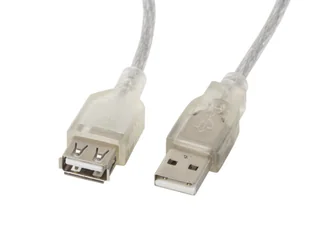 LANBERG LANBERG Przedłużacz kabla USB 2.0 AM-AF Ferryt 1.8M przezroczysty (CA-USBE-12CC-0018-TR) - Kable komputerowe i do monitorów - miniaturka - grafika 5