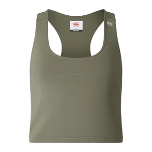 Canterbury Damska wypukła Crop Top, Deep Lichen Green 6 - Koszulki i topy damskie - miniaturka - grafika 1