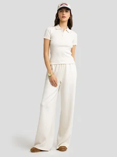 BIG STAR Koszulka polo w kolorze kremowym - Koszulki i topy damskie - miniaturka - grafika 1