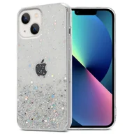 Etui i futerały do telefonów - Pokrowiec Do Apple iPhone 13 MINI Etui w Przezroczysty z Brokatem Glitter Obudowa Case Cover TPU Cadorabo - miniaturka - grafika 1