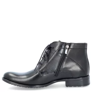 Eleganckie buty męskie zimowe - TAPI D-2372 CZARNE - Półbuty męskie - miniaturka - grafika 4