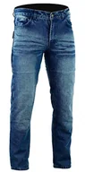 Odzież motocyklowa - Bikers Gear Australia Ochronne klasyczne dżinsy motocyklowe z podszewką kevlaru z odpinanym pancerzem CE 1621-1, Stone Wash Denim, rozmiar 42S (dł. 109 cm/szer. 53 cm) - miniaturka - grafika 1