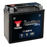 Akumulatory samochodowe - Akumulator YUASA 12V 12Ah 200A YBXAX14  w 24 h. Do 100 dni na zwrot. 100 tys. Klientów. - miniaturka - grafika 1