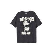Koszulki i topy damskie - Cropp - Ciemnoszary t-shirt Mickey Mouse - Szary - miniaturka - grafika 1