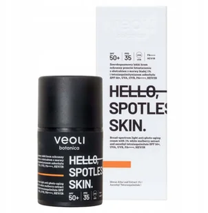 VEOLI BOTANICA_Hello Spotless Skin szerokopasmowy lekki krem ochronny przeciw fotostarzeniu z ekstraktem z Morwy Białej 1% i Tetraizopalmitynianem Askorbylu SPF50+ 50ml - Balsamy i kremy do opalania - miniaturka - grafika 1