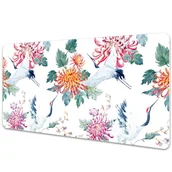 Podkładki na biurko - Ochronna mata na biurko Żurawie w locie 90x45 cm - miniaturka - grafika 1