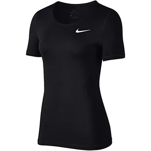 Nike Damski All Over Mesh Top, czarny/biały, XL - Koszulki i topy damskie - miniaturka - grafika 1
