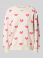 Swetry damskie - Sweter z dzianiny z bufiastymi rękawami model ‘BRIELLE’ - miniaturka - grafika 1