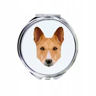 Lusterka do makijażu - Basenji Lusterko kieszonkowe Pies geometryczny - miniaturka - grafika 1