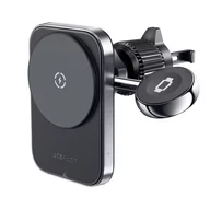 Ładowarki do telefonów - Uchwyt samochodowy Acefast D18 z adowark indukcyjn MagSafe / Qi + kabel USB-A USB-C - czarny - miniaturka - grafika 1