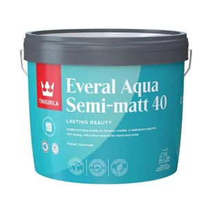 Emalia Tikkurila Everal Aqua Semi Matt 40 Baza C 9L - Farby do metalu - miniaturka - grafika 1