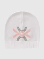 Czapki damskie - Benetton Czapka beanie w kolorze białym - miniaturka - grafika 1