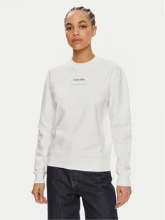 Calvin Klein Bluza Multi Logo K20K207216 Biały Regular Fit - Bluzy damskie - miniaturka - grafika 1