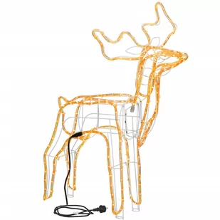 Renifer Led 90 cm świąteczny, świetlna dekoracja do ogrodu biały ciepły - Ozdoby bożonarodzeniowe - miniaturka - grafika 1