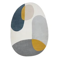 Dywany - Dywan FUSION 5706 biały / jasnoszary / złoty Shape - Geometryczny, nowoczesny, abstrakcyjny, nieregularny 160x220 cm - miniaturka - grafika 1