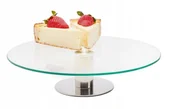 Tace i patery - Patera Szklana Obrotowa Na Nodze Ciasto Galicja - miniaturka - grafika 1