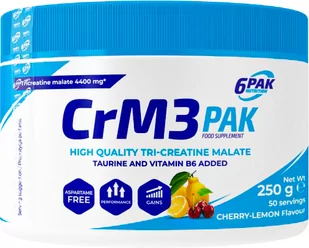Kreatyna 6PAK Nutrition CrM3 PAK 250 g Cherry-lemon (5906660531029) - Kreatyna - miniaturka - grafika 1
