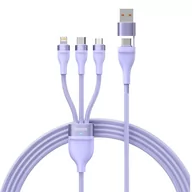 Kable USB - Baseus Flash Series II kabel USB Typ C / USB Typ A - USB Typ C / Lightning / micro USB 100 W 1,2 m fioletowy (CASS030105) CASS030105 - miniaturka - grafika 1