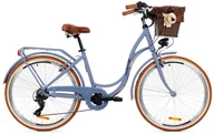Rowery - Goetze, Rower Miejski Mood 26" Alu NewLine 6 Biegów Denim, Kosz - miniaturka - grafika 1