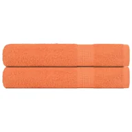 Ręczniki - vidaXL Ręczniki do sauny, 2 szt., pomarańczowe, 80x200 cm, bawełna - miniaturka - grafika 1