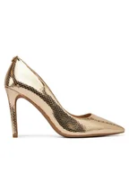 Czółenka - MICHAEL Michael Kors Szpilki Alina Flex High Pump 40R4HNHP1M Złoty - miniaturka - grafika 1