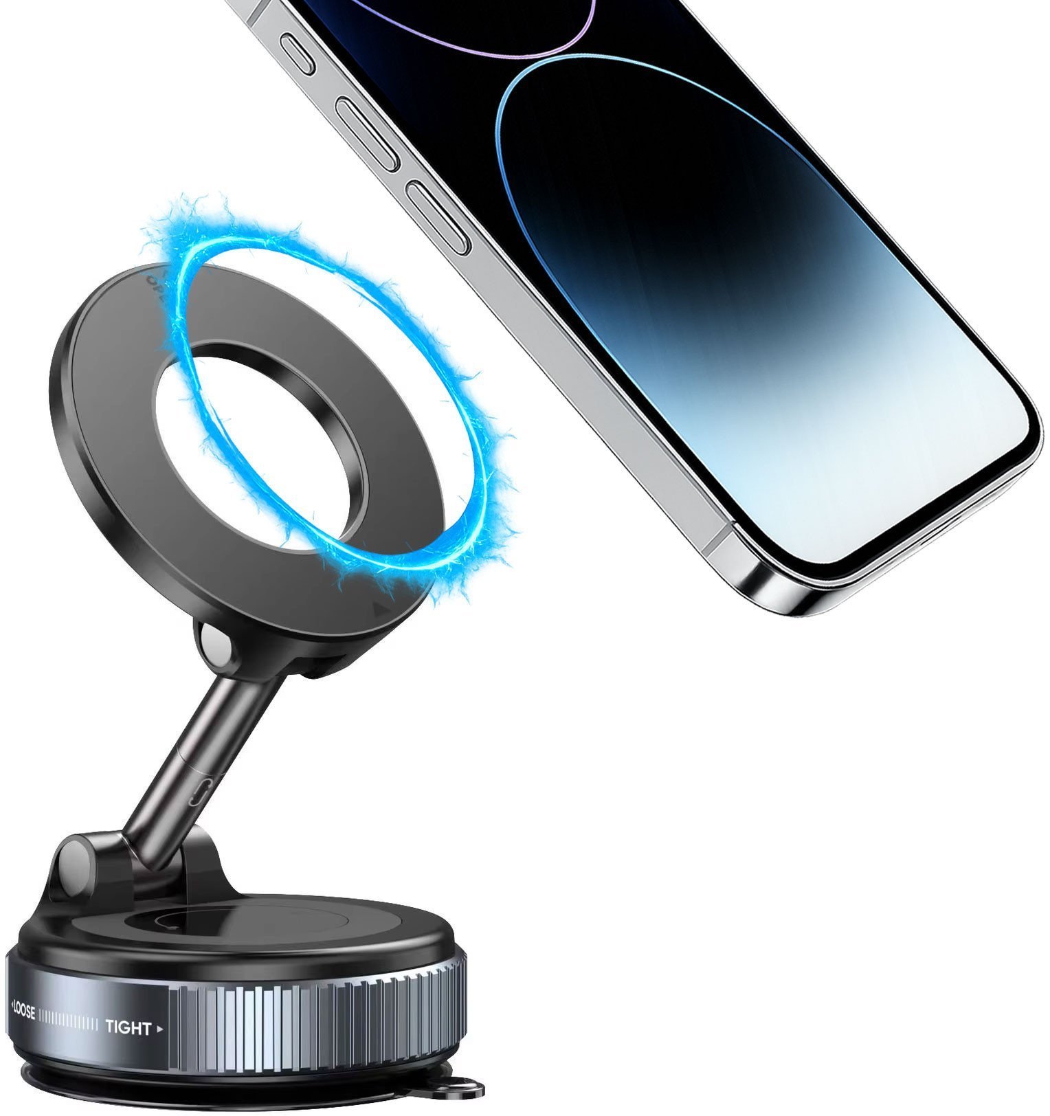 Uchwyt na telefon obrotowy przyssawka magnetyczna