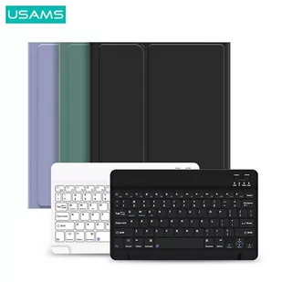 USAMS Etui Winro z klawiaturą iPad Air 10.9" fioletowe etui-biała klawiatura/purple cover-white kayboard IP109YRU03 (US-BH655) - Etui do tabletów - miniaturka - grafika 1