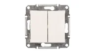 Wyłączniki światła i elektryczne - LEDart schodowy podwójny, Schneider Electric SEDNA SDN0600123, bez ramki, kolor kremowy - miniaturka - grafika 1