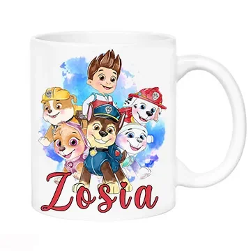 Kubek Personalizowany Psi Patrol Paw Pieski Chase Pies Na Urodziny Imię