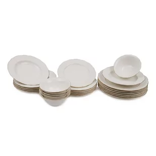 24-częściowy zestaw talerzy z porcelany Kutahya Francis - Serwisy obiadowe - miniaturka - grafika 1