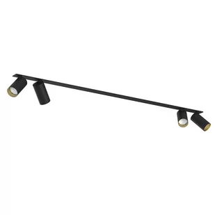 Nowodvorski Lampa 4 punktowa podtynkowa MONO SURFACE IV szer. 118cm GU10 czarny złoty 7692 - Lampy sufitowe - miniaturka - grafika 1