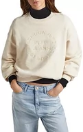 Bluzy damskie - Pepe Jeans Bluza damska Cara, beżowy (kość słoniowa), M - miniaturka - grafika 1