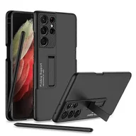 Etui i futerały do telefonów - Do Samsung Galaxy S21 Ultra 5G GKK Ultra-cienkie, odporne na wstrząsy etui na telefon z uchwytem i otworami na pióro oraz rysikiem - miniaturka - grafika 1