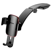 Uchwyty samochodowe do telefonów - Baseus uchwyt samochodowy Metal Age grawitacyjny na deskę rozdzielczą czarny SUYL-F01 - miniaturka - grafika 1
