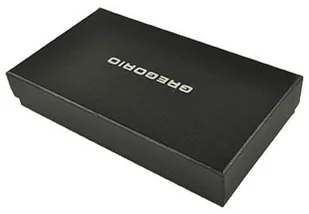 Portfel Damski Skóra Naturalna GREGORIO Duży Z Metalowym Suwakiem Piórnik Lakierowany GF-119 SZARY RFID 19 x 10 x 2.5 [cm] - Portfele - miniaturka - grafika 5