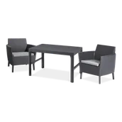 Meble ogrodowe - Meble Na Balkon Salemo Duo/Lyon Graphite - miniaturka - grafika 1