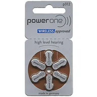 Baterie i akcesoria - Powerone Mercury Free Power One Bare baterie do aparatu słuchowego 312 A power One 1.2 V 20 mAh Blister (S) x 2 p312 - miniaturka - grafika 1